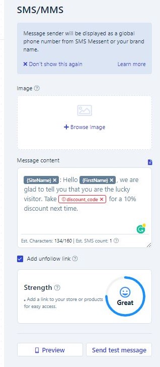 sms-flow-template-new-visitor-messent